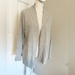 LOFT Gray Open Front Cardigan